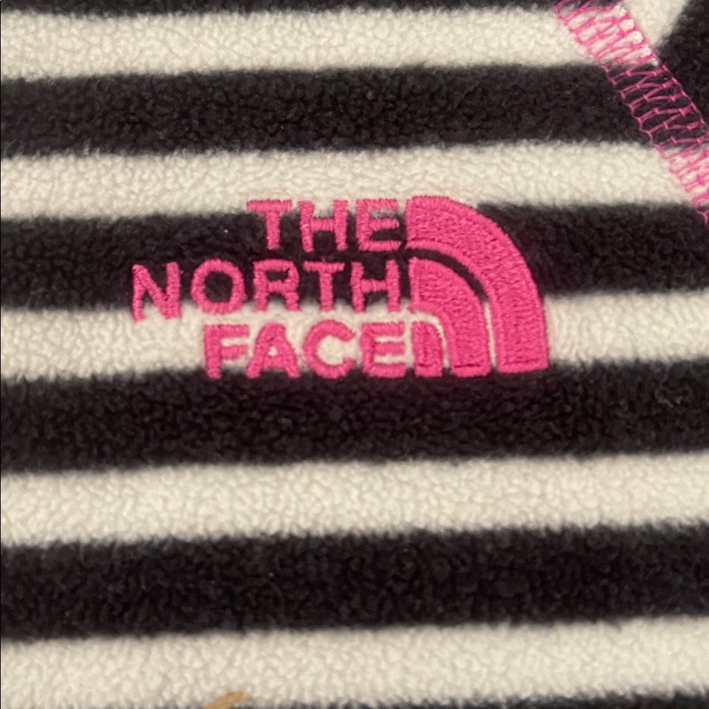 The North Face Striped Full Zip Lightweight Fleece Jacket- S/7/8 - Picture 3 of 5